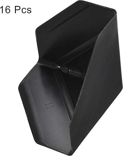 Miniatura 3 de MECCANIXITY Protector de esquina PP plástico 3 "x 3" x 3" para cartón, cajas de embalaje negro paquete de 16