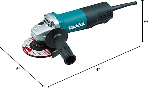 Miniatura 5 de Makita 9557PB amoladora angular con interruptor de pala de 4 1/2 pulgadas, con interruptor AC/DC