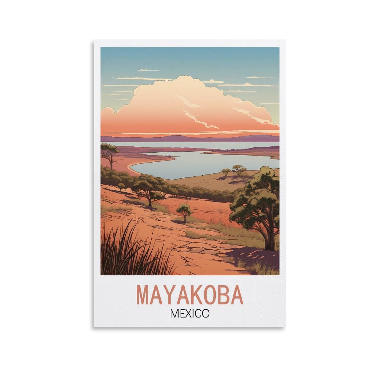 EZMLFA DIY Diamond Painting,Mayakoba Mexico 5D Landscape Diamond Painting Kits for Adult, Gem Art Crystal Art Kits for Adults, for Home Wall 30x40cm