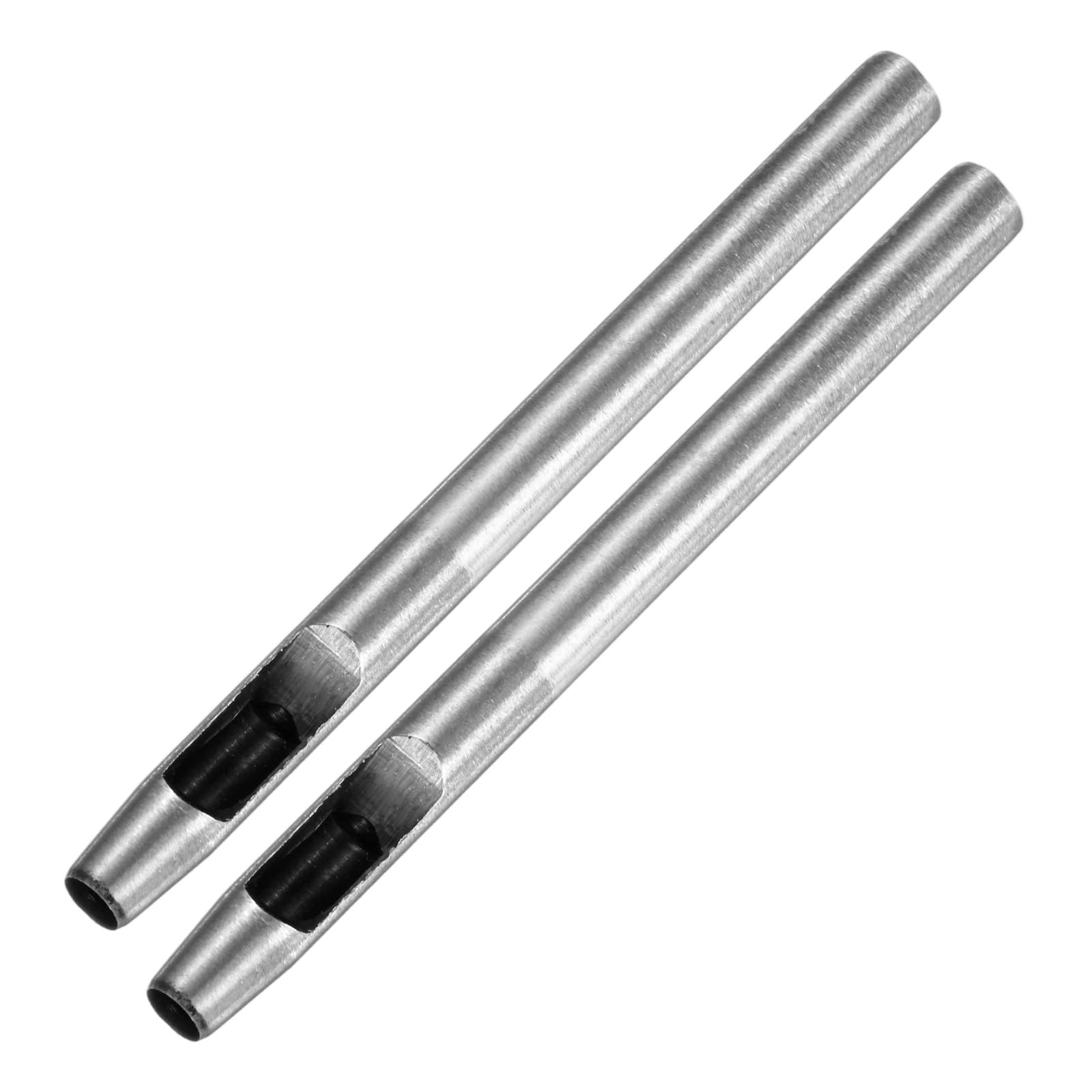 TIXIPEM 2PCS Leather Hole Punch Tool 5.5mm Metal, Silver Tone — image 1
