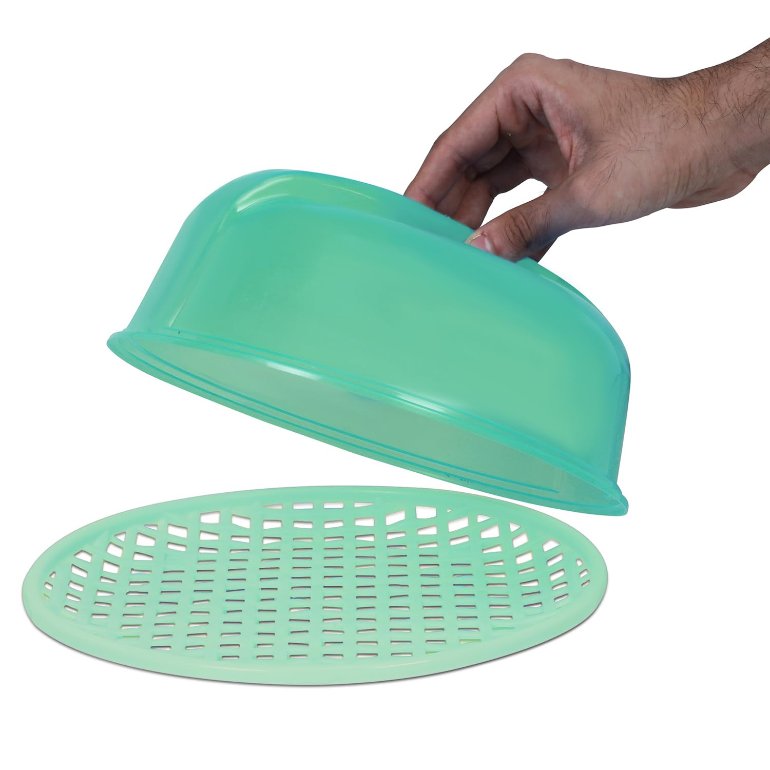 Microwave Food Cover with Easy Grip Handle -1 Microwave Food Cover with Easy Grip Handle -1