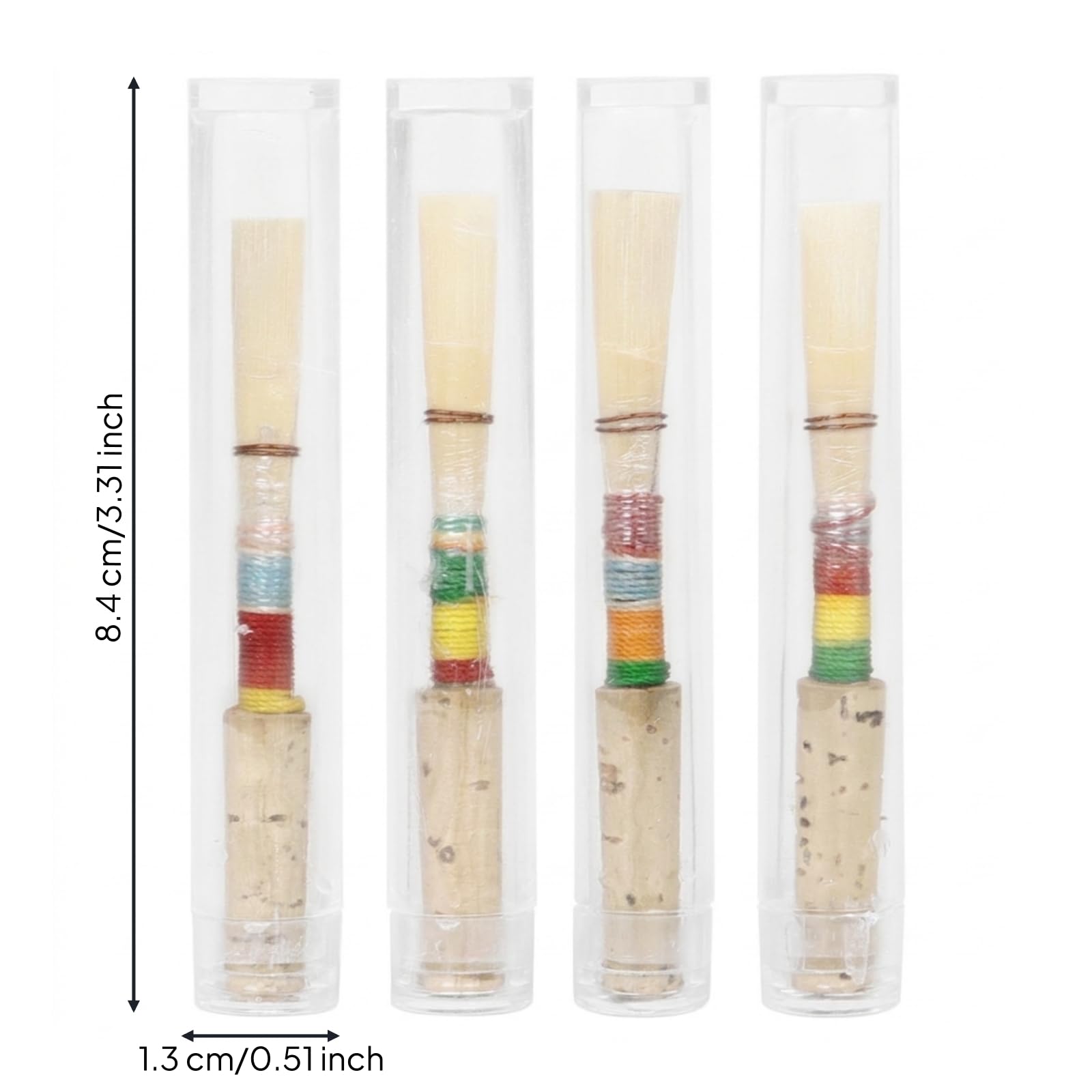 4 Pezzi Ancia in Canna Naturale Studente Ancia con Materiale Naturale Pronta All'uso Accessorio per Oboisti, Studenti, Studio, Concerti