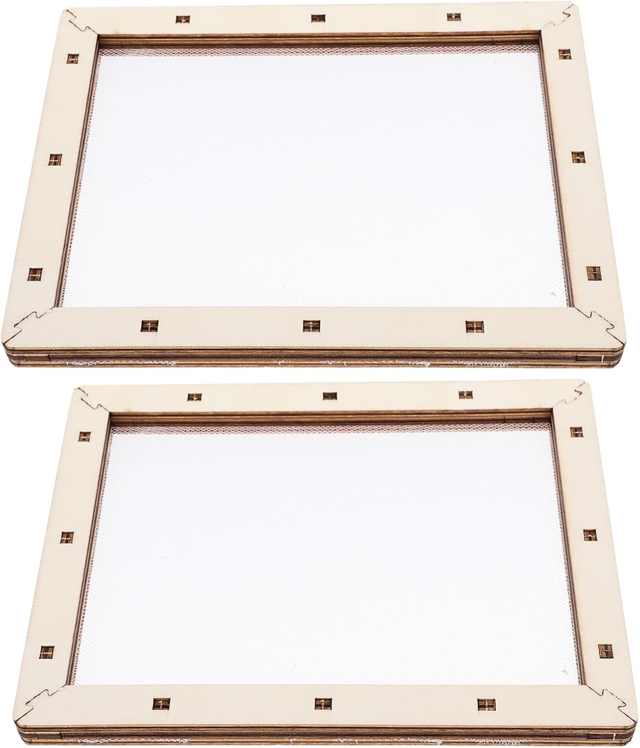 Holibanna 2pcs Paper Making Frame Kit Handicraft Mold Mesh Screen for Crafting Traditional Papermaking Tool for Boys and Girls and Adults