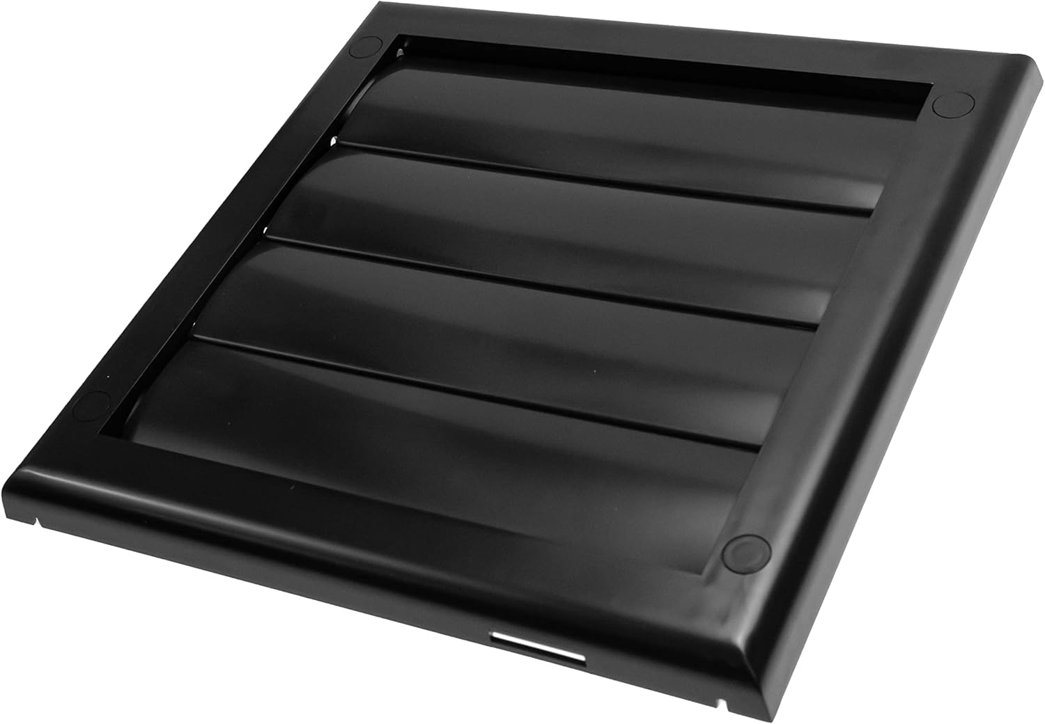 Vent Systems 4" Inch (7.5'' x 7.5") Pack of 2 Exhaust Vent Cover - Black - Dryer Vent Hood - Louvered Dryer Duct Vent Cover - Vent Hood Cap - One-Directional Plastic Air Exhaust Grille