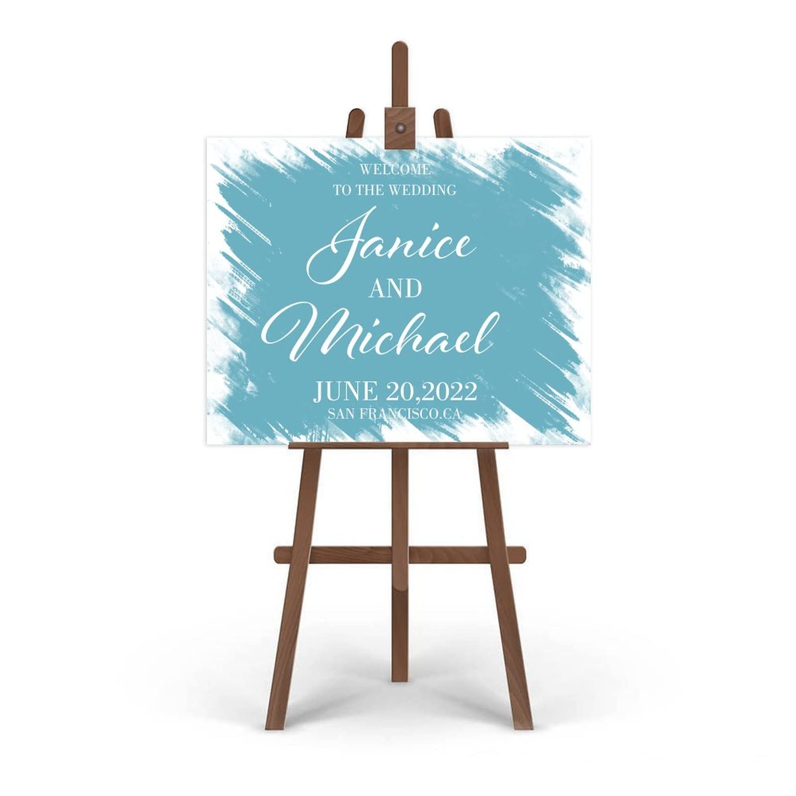 Witamy nowoczesny znak kaligrafii niestandardowy tekst minimalistyczny znak ślubny wykonany na zamówienie dowolne imię znak powitalny dla gości weselnych 45 x 61 cm