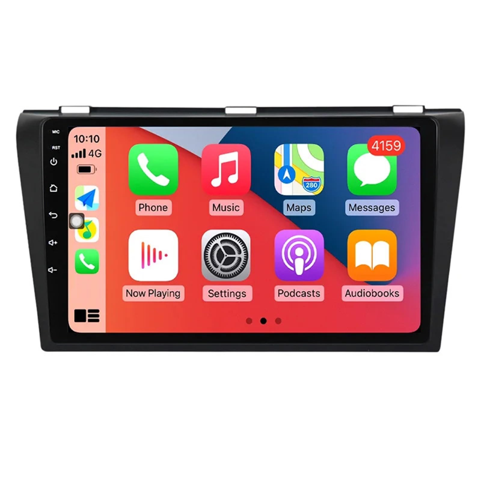 Radio Coche Adaptador Compatible con Mazda 3 2004-2009, Marco Frontal de 9 Pulgadas, Radio de Coche 2 DIN, GPS, Panel estéreo, Kit de Tablero Montaje Autoradio Marco