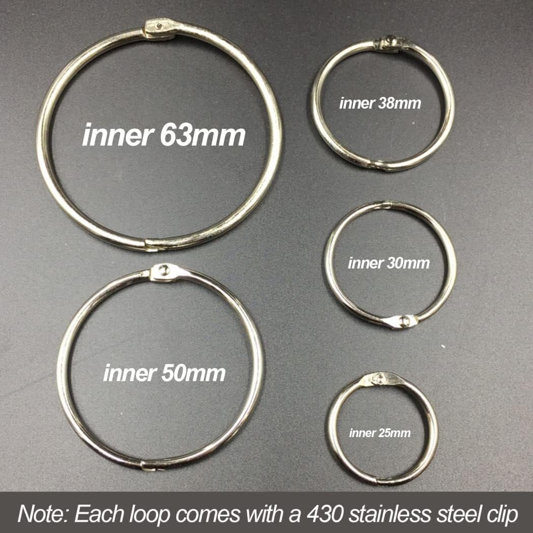 Curtain Rings,Shower Curtain Ring Parts,20 Packs Openable Metal Curtain Rings with Clips Drapery Clips with Rings Hangers Drapes Rings Heavy Duty Decorative Drapery Rings,3cm(5cm)