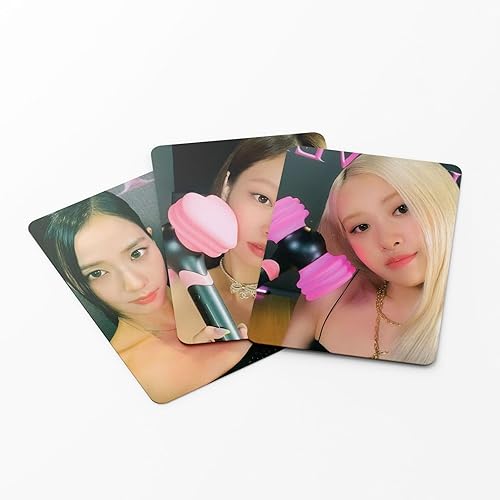 Miniatura 5 de Black Pink 2023 Photocards 7 Aniversario Lomo Card 55pcs Negro Rosa Mini Tarjetas de Felicitación Caja Set Negro Rosa Kpop Merch