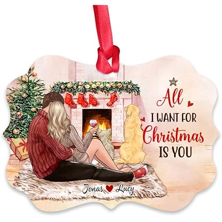 Amazon: GOSSBY Personalized Dog Christmas Ornament - Life is Better