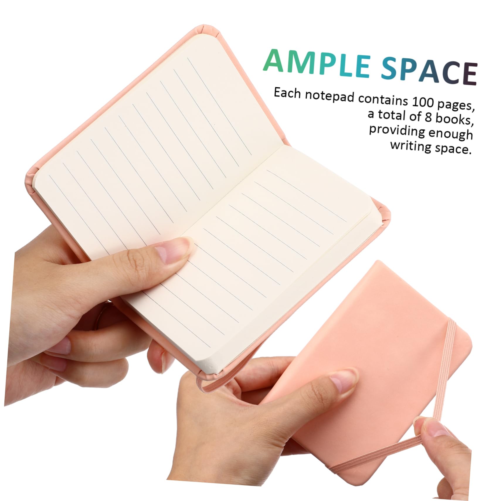 Homoyoyo 8 Pcs Carnet de Poche Mini A7 Bloc-notes Lignés 100 Pages Chacun Pratique pour L'école Voyage et Bureau