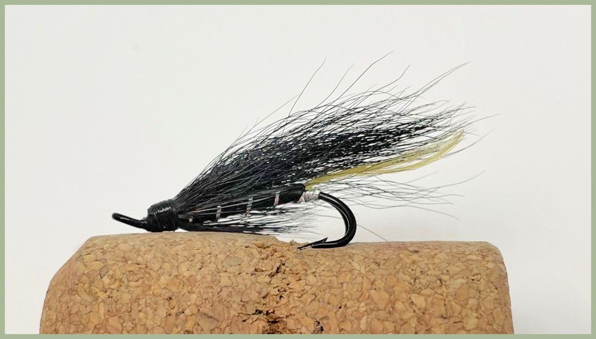 3 Pack of Stoat Tail Double Hook Salmon Flies, Choice of Sizes (Mixed Size)