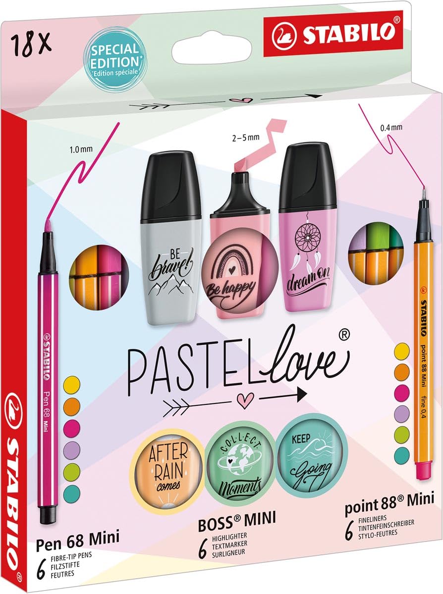 Pastellove Set, 18er Koffer 5 Stück