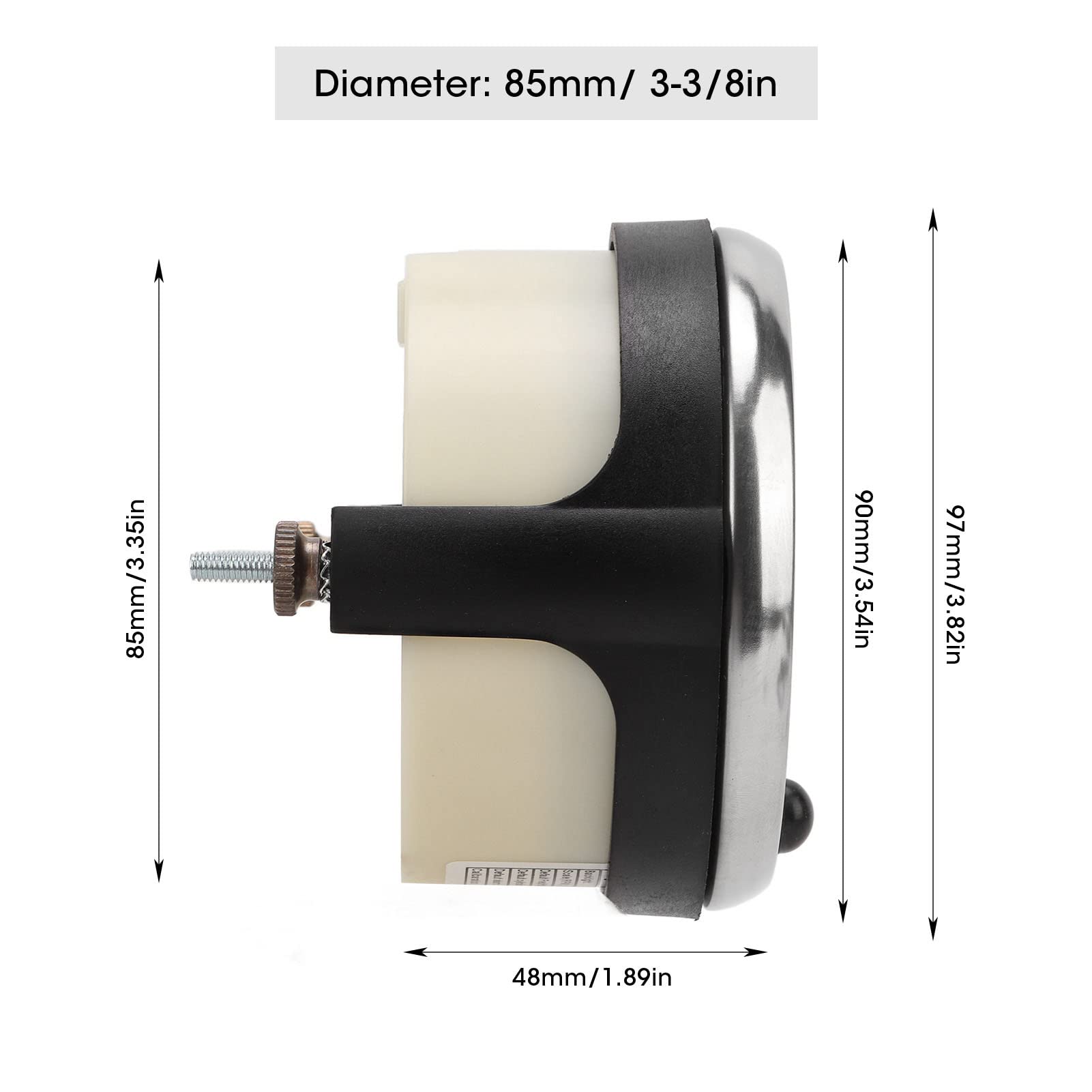 Fockety 85 mm Drehzahlmesser, 8000 U/min LCD-Display, wasserdichter Drehzahlmesser, elektronischer Drehzahlmesser, Hintergrundbeleuchtung, Drehzahlmesser für 1-8 Zylinder Benzinmotor, Auto, Boot