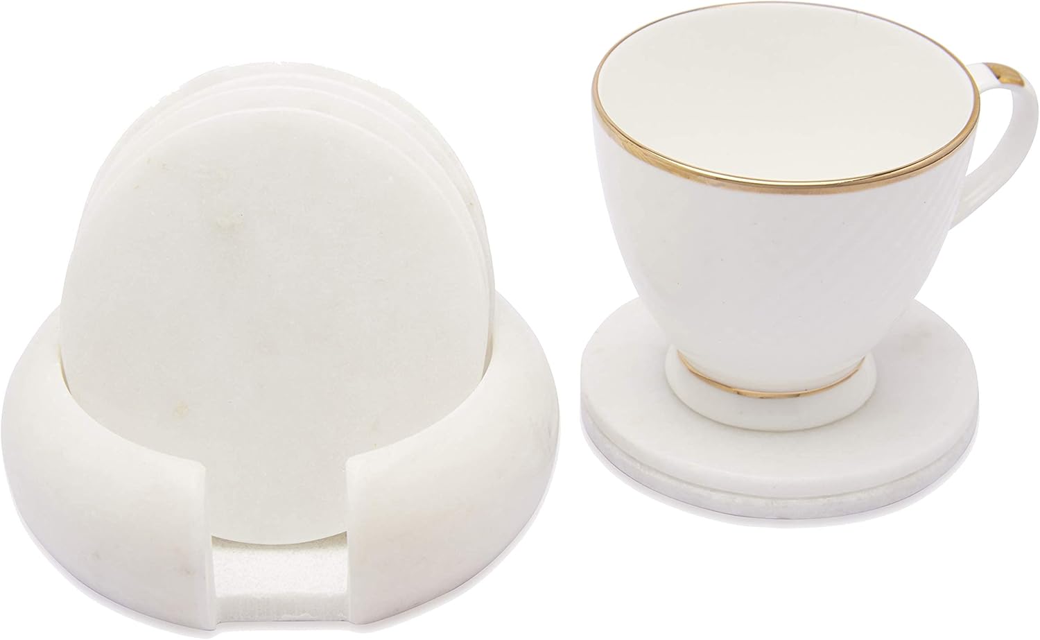 Uр Tо 40% оƒƒ Makrana Marble Stone Coasters for Drinks, Set of 6, with White Marble Holder | Perfect Housewarming Gift, Wedding Gift, or for Your Kitchen, Living Room, & Coffee Table Decor Frее Shірріng 🛒 Makrana Marble Stone Coasters for Drinks, Set of 6, with White Marble Holder | Perfect Housewarming Gift, Wedding Gift, or for Your Kitchen, Living Room, & Coffee Table Decor