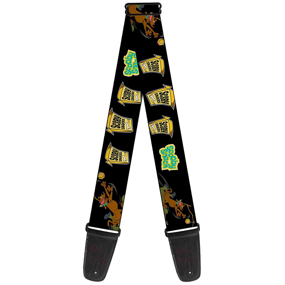 Sangle De Guitare Buckle-Down Scooby Doo Stacked Close-up Noir – 5,1 Cm Large, Réglable 74-137 Cm