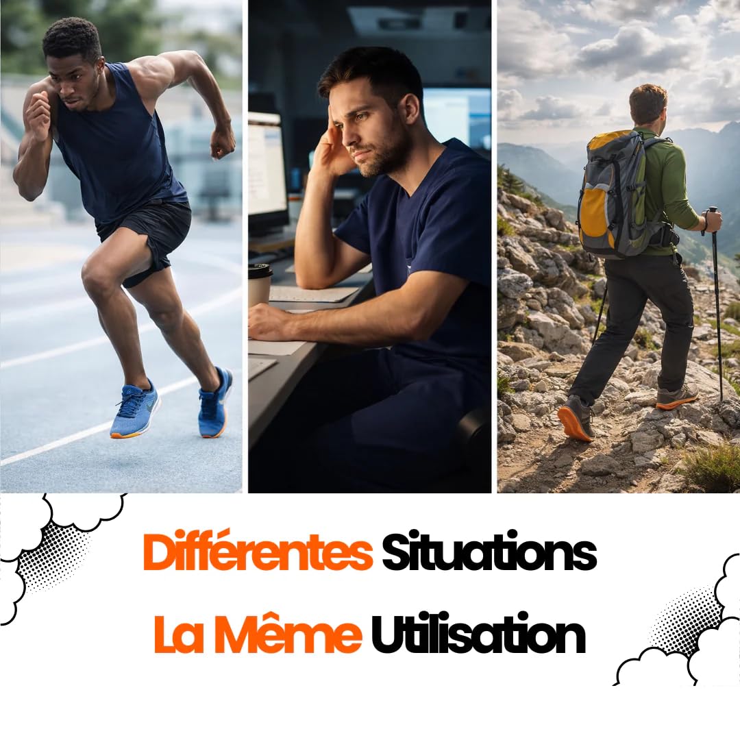 Semelle Kollo, Semelle Kollo Acupression, Soulagez Vos Pieds Des LePremier Pas, Confort De MassageToute La Journee (Orange, 37-38)