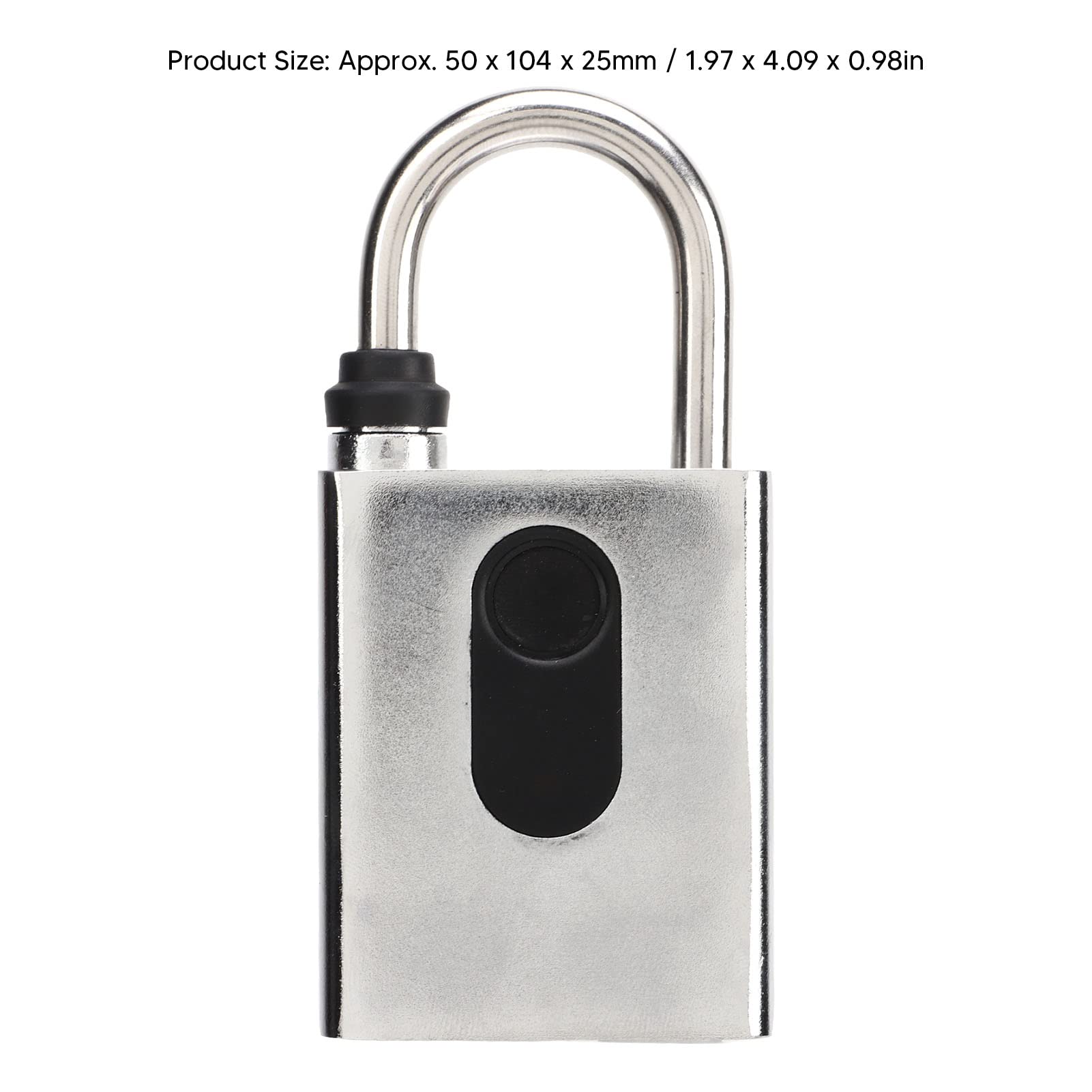 Candado de Huella Digital, Cerradura Fuerte de Aleación de Zinc con Bluetooth para Desbloqueo de Llave de Garaje de Puerta de Hierro