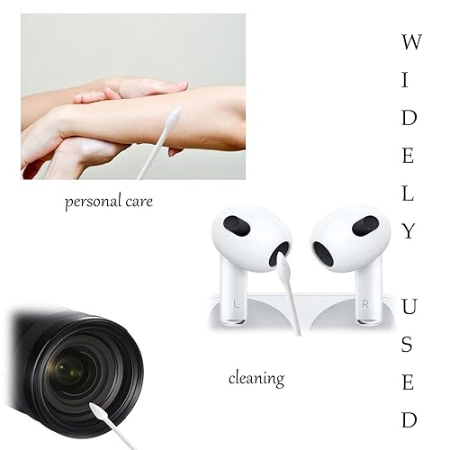 Miniatura 5 de 1000 puntas de precisión, hisopos de algodón de doble punta con barra de papel para maquillaje y limpieza