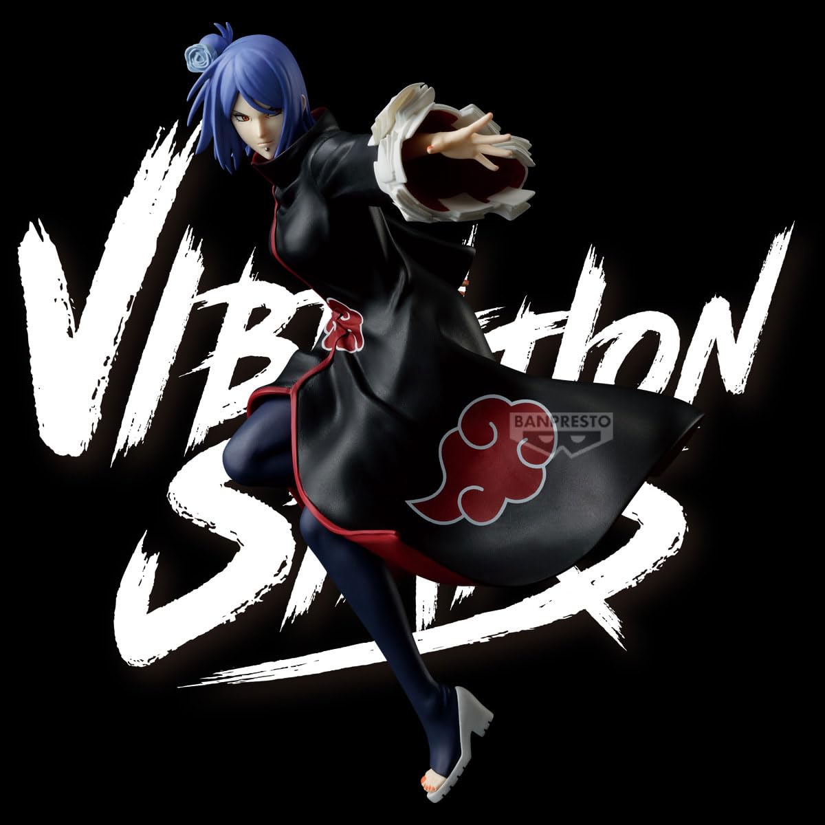 Banpresto Konan Naruto Shippuden Figurka Vibration Stars 15 cm - wielokolorowa BP29185P - Figurka kolekcjonerska - Optymalna dla fanów anime