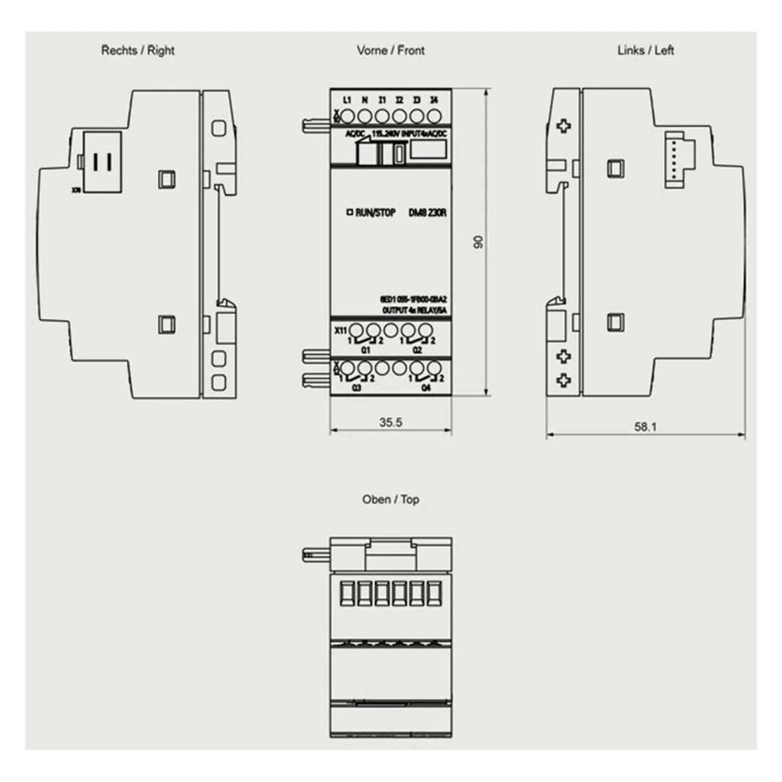Extension PLC industriel 6ED1055-1FB00-0BA2 modules d'entrées numériques et 4 sorties