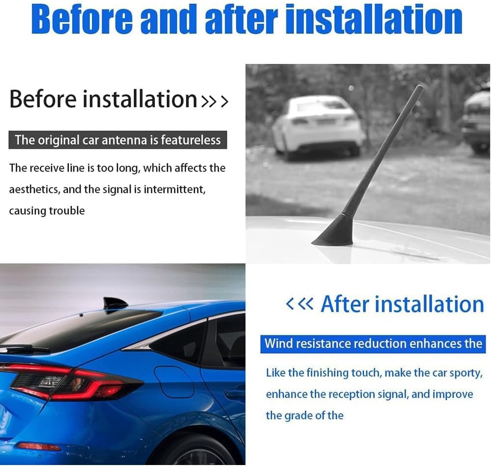 Antenna A Pinna di Squalo per Skoda Fabia (2000-2024) Stile Tetto Compatibile con ABS Am FM Dab con Base Adesiva (Accessori di Ricambio)