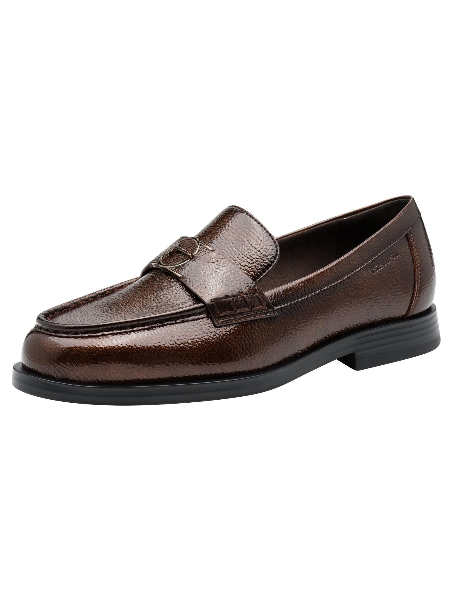 Tamaris Women's Vegan Slippers, Brown Patent, 6.5 UK