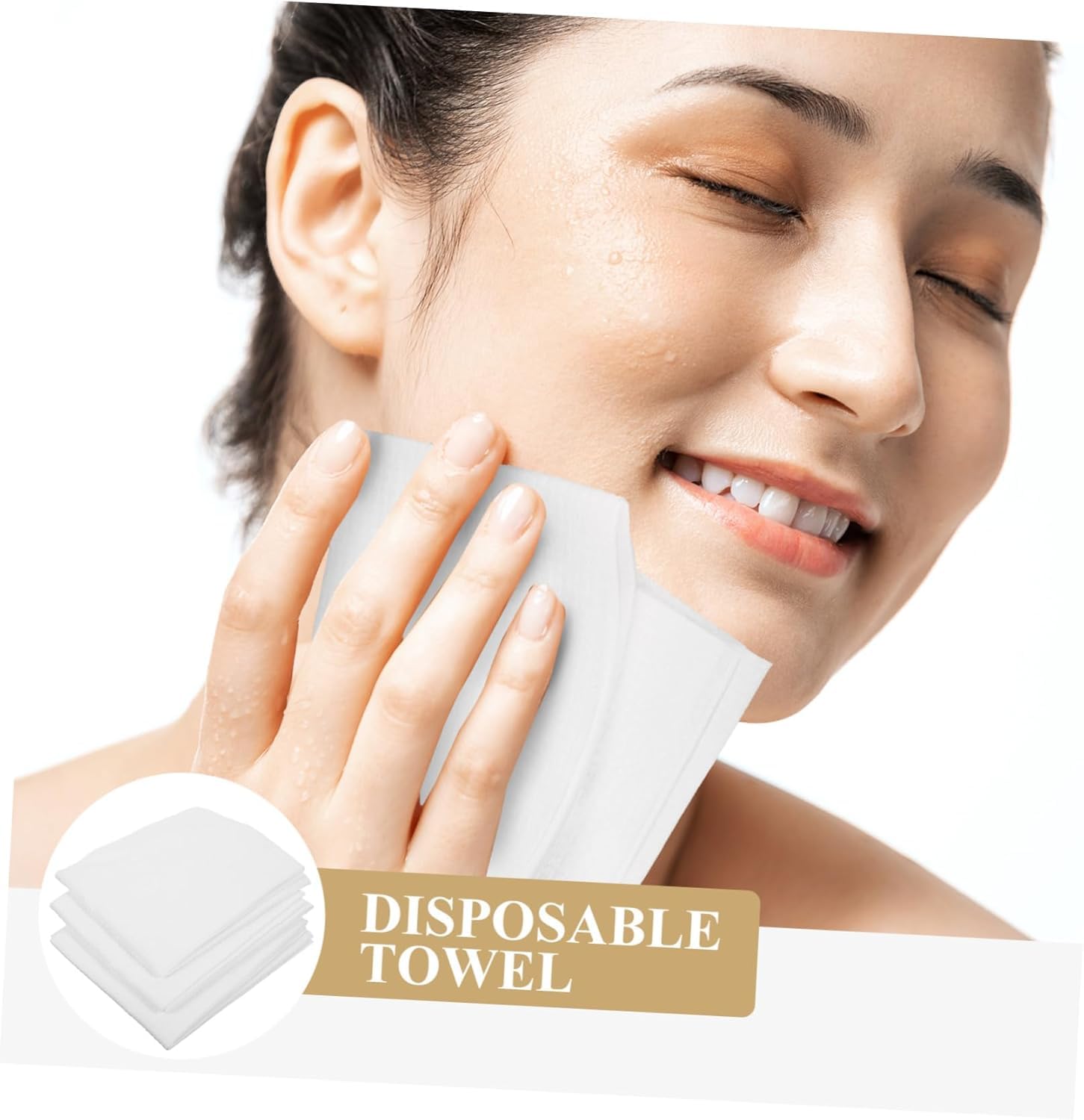 5 Ensembles de 10 Serviettes de Bain jetables Classiques jetables et Serviettes absorbantes pour l'hôtel et Le Bureau Utilisation idéale pour Un Nettoyage Rapide et Une commodité de Voyage