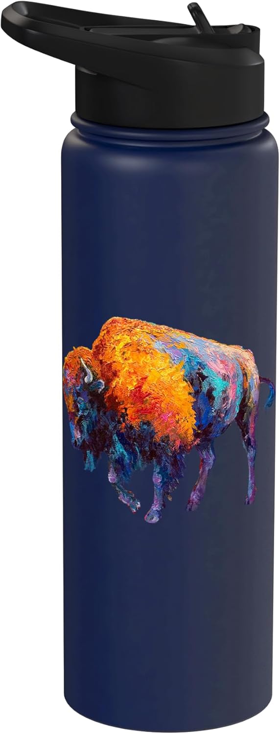 American Buffalo Shirt Buffalo Shirt American Bison Shirt Stainless Steel Insulated Water Bottle