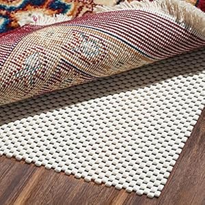 BAGAIL BASICS Non Slip Rug Pad Gripper 2 x 3 Feet Extra Thick Carpet Pads for Area Rugs and Hardwood Floors, Keep Your Rugs Safe and in Place