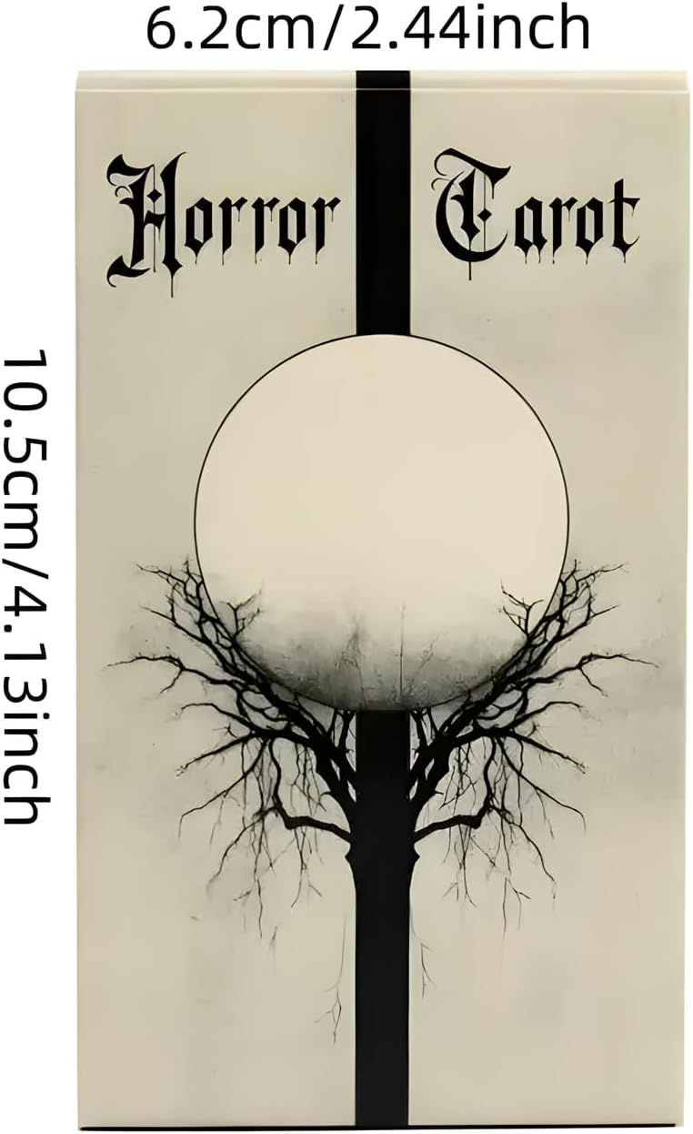 BINGONE Horror Gothic Tarot Deck, Horror Tarot Deck and Guidebook, 78 Dark Art Cards & Full Deck,Tarot Cards for Beginners,Fortune Telling Toys, Durable Cards, for Beginners (3 pcs)