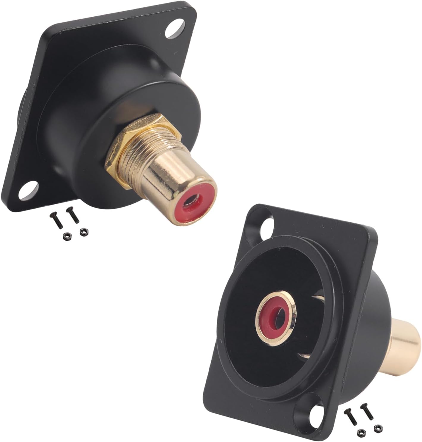 Conector RCA Panel D-Type Hembra Hembra PENGLIN 2 Pack