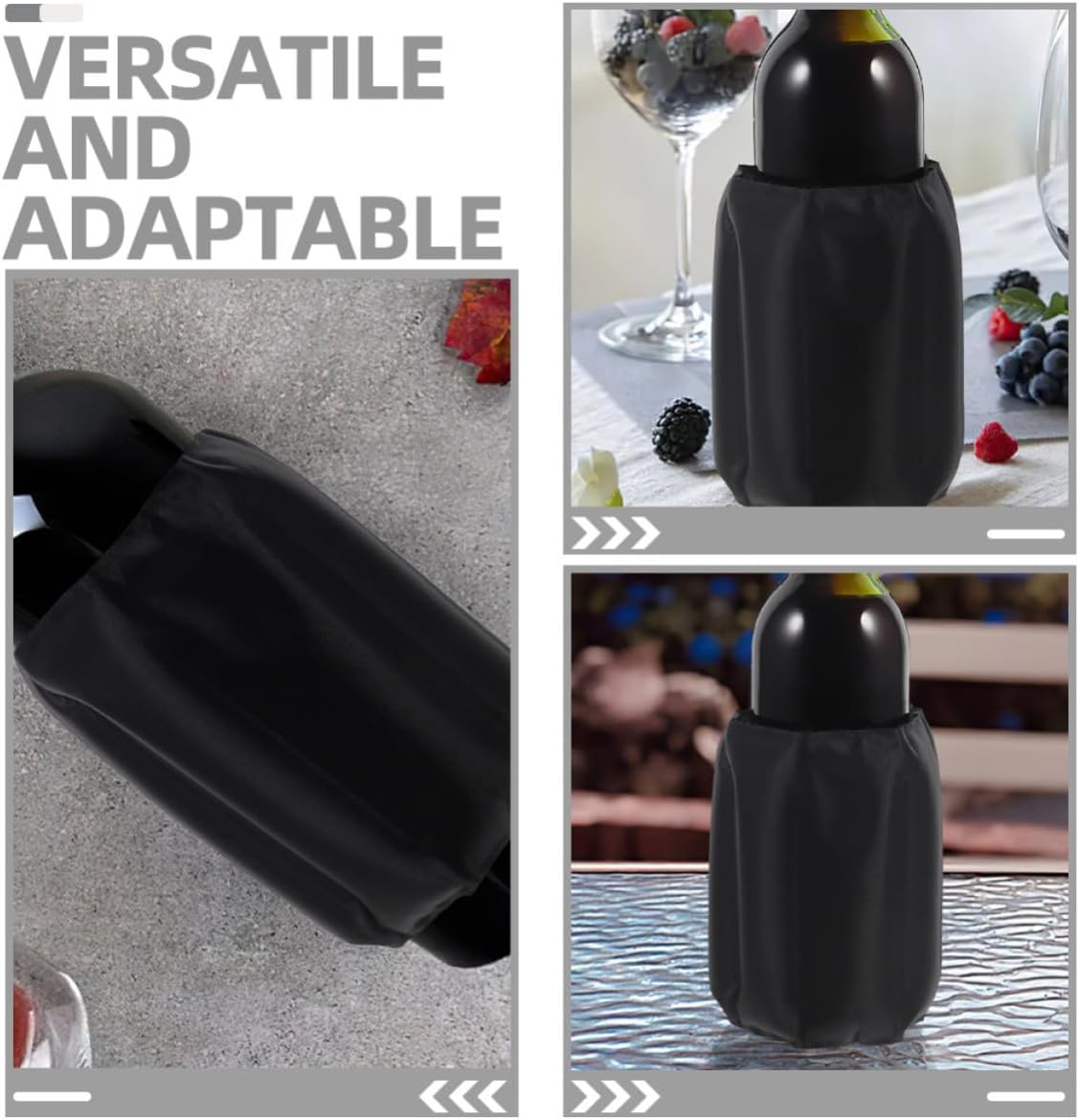 2pcs Wine Bottle Cooler Sleeve Reusable Gel Pack for and Beer Bottles