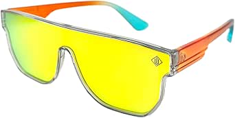 Polarized Sunglasses For Men & Women - UV400 Protection, Mirrored Gold Lenses, Lightweight Frame (Gold)