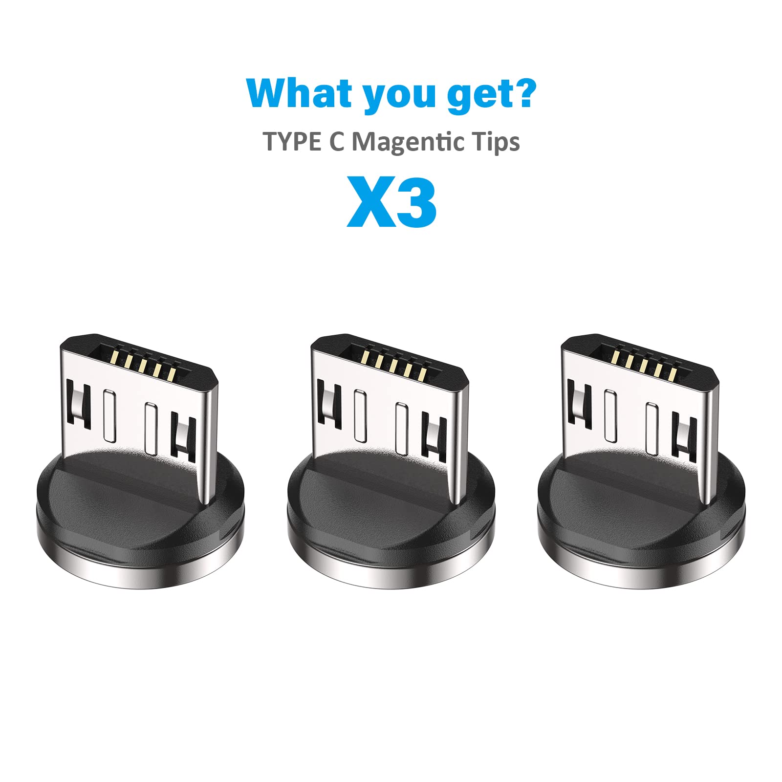 9 PIN Micro USB Magnético Cable de Carga de Teléfono Adaptador Conector Puntas Cabeza para Micro USB