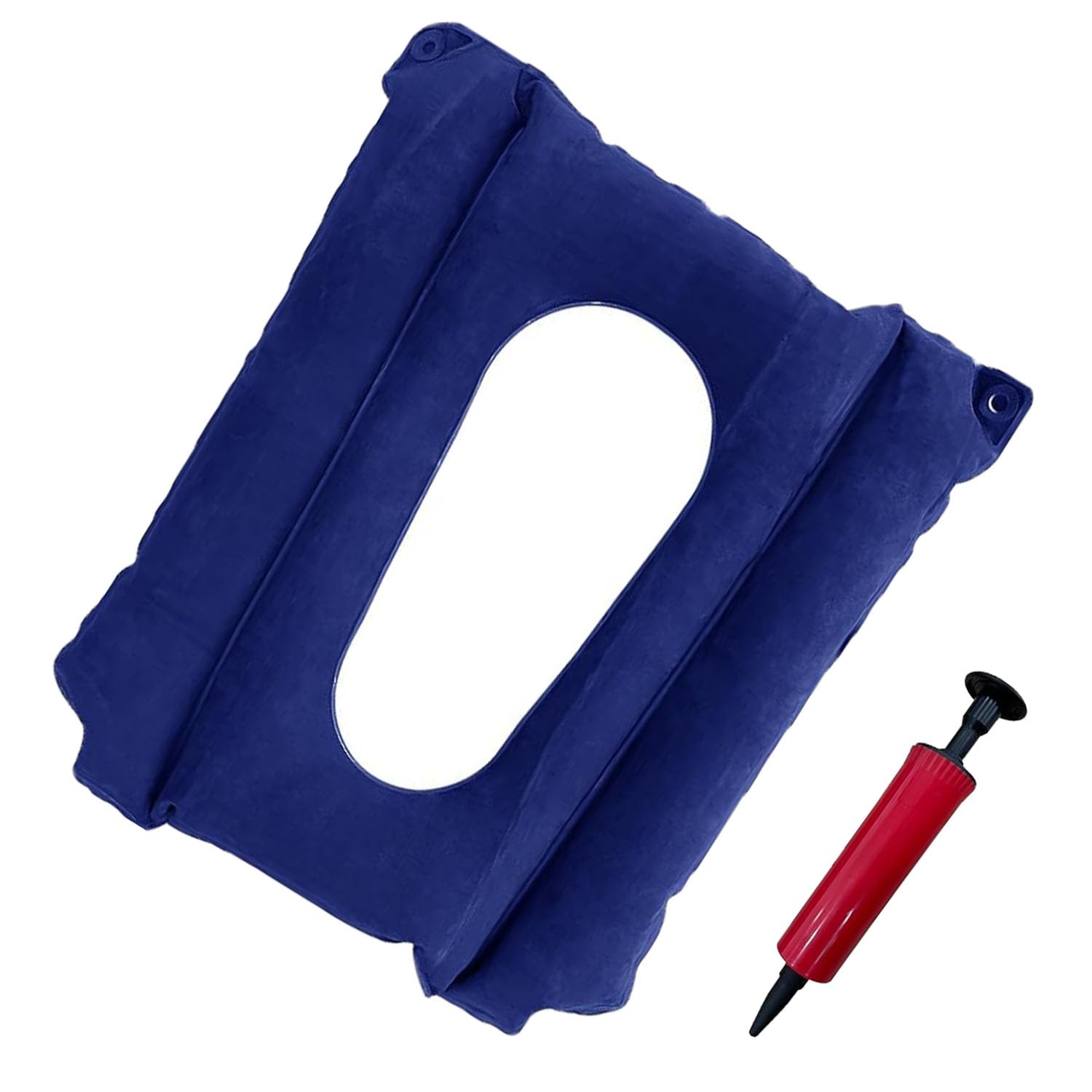 Dekubitus Sitzkissen, Antidekubitus Kissen für Gesäß, Sitzkissen für Bett, Rollstuhl und Toilettenstuhl, Aufblasbares Sitzring mit Pumpe, Weiches Beflocktes Material, Atmungsaktiv und Wasserdicht