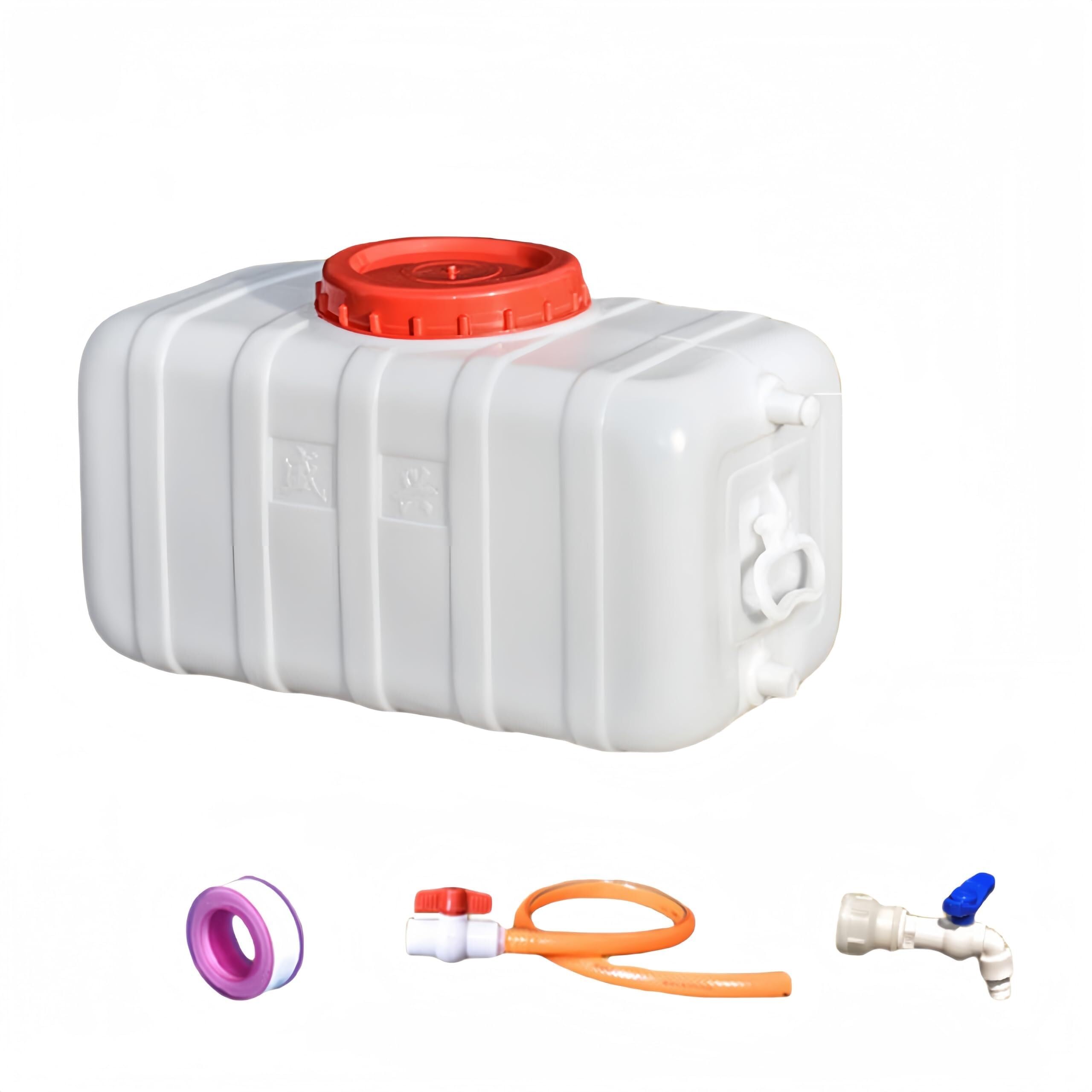 Tanque de almacenamiento de agua de plástico de 5 galones para actividades al aire libre, camping, senderismo, preparación de emergencias, no tóxico, sin BPA, fácil de transportar