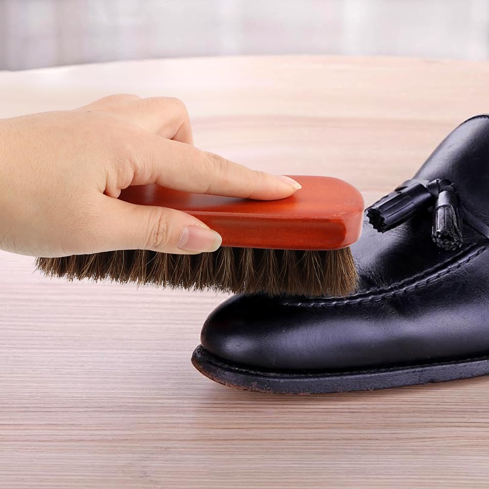 4-Piece Hat Cleaning Brush Set - Horsehair Brushes & Sponge For Cowboy Hats, Baseball Caps, Suits