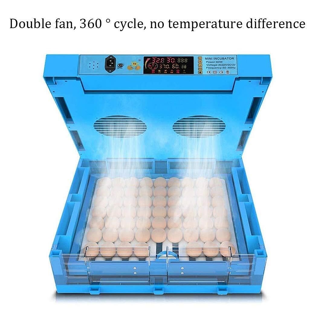 320 Eggs Incubator Automatic Turning Poultry Hatcher with LED Display, Temperature & Humidity Control, for Chicken, Duck, Dove, Quail Other Birds – Farm Breeding Machine