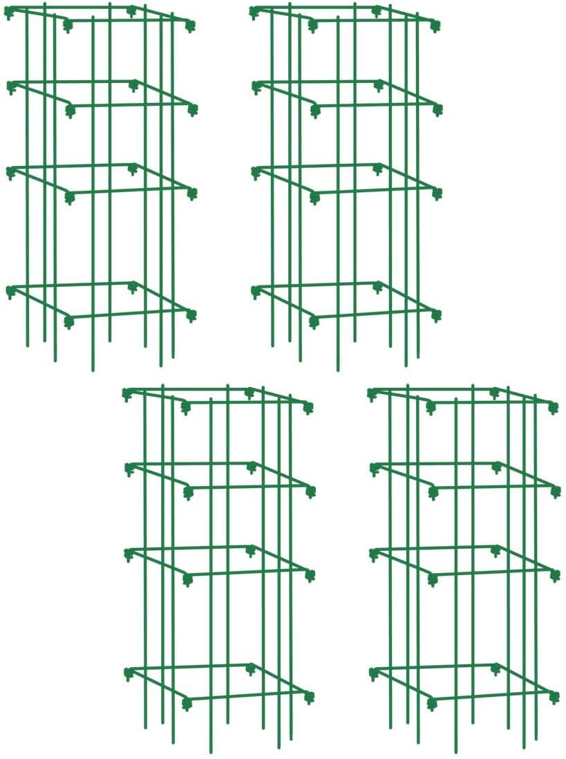 Gardener’s Supply Company Lifetime Tomato Cages | Heavy Gauge Sturdy Garden Plant Supports for Vegetables and Other Climbing Plants | No Assembly Needed – Green (Set of 4)