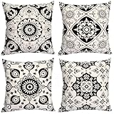 Fundas Cojines 40x40, Juego de 4 Lino Funda Cojin Gris Cojines Grandes, Exterior Funda AlmohadaMandala Cogines Sofá con Cremallera Oculta, Fundas Cojin para Sala de Estar Sofá Cama Coche R1-970 Fundas Cojines 40x40, Juego de 4 Lino Funda Cojin Gris Cojines Grandes, Exterior Funda AlmohadaMandala Cogines Sofá con Cremallera Oculta, Fundas Cojin para Sala de Estar Sofá Cama Coche R1-970