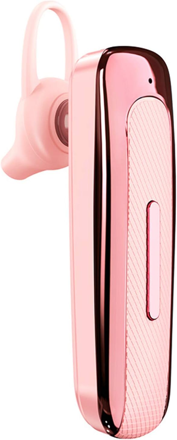 Wireless Bluetooth Headset with CVC8.0 Noise Cancelling Mic Bluetooth Earpiece,IPX 5 Waterproof Earbud Car Headset with 20 Hours Playback Time for Hands Free Calls Pink