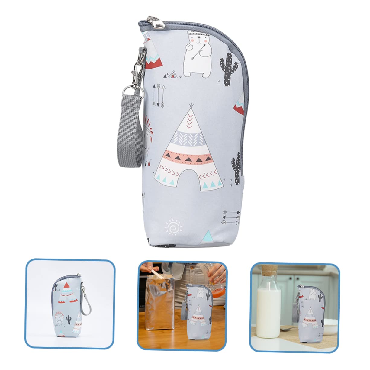 Toyvian 3pezzi Borsa Termica Per Bottiglie Di Latte Isolante e Portatile Accessorio Per Passeggino Per Viaggi e Attività All Aperto