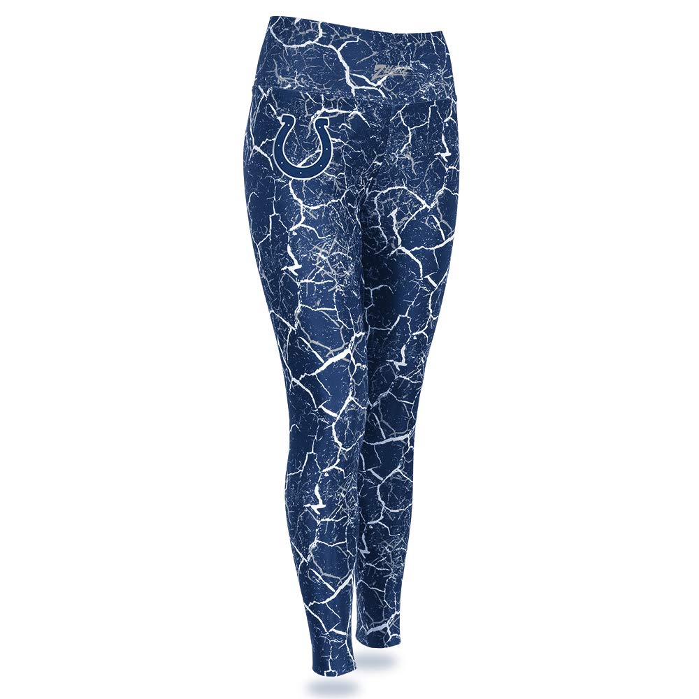 Zubaz NFL Women's Marble Leggings, Indianapolis Colts Small Team Color