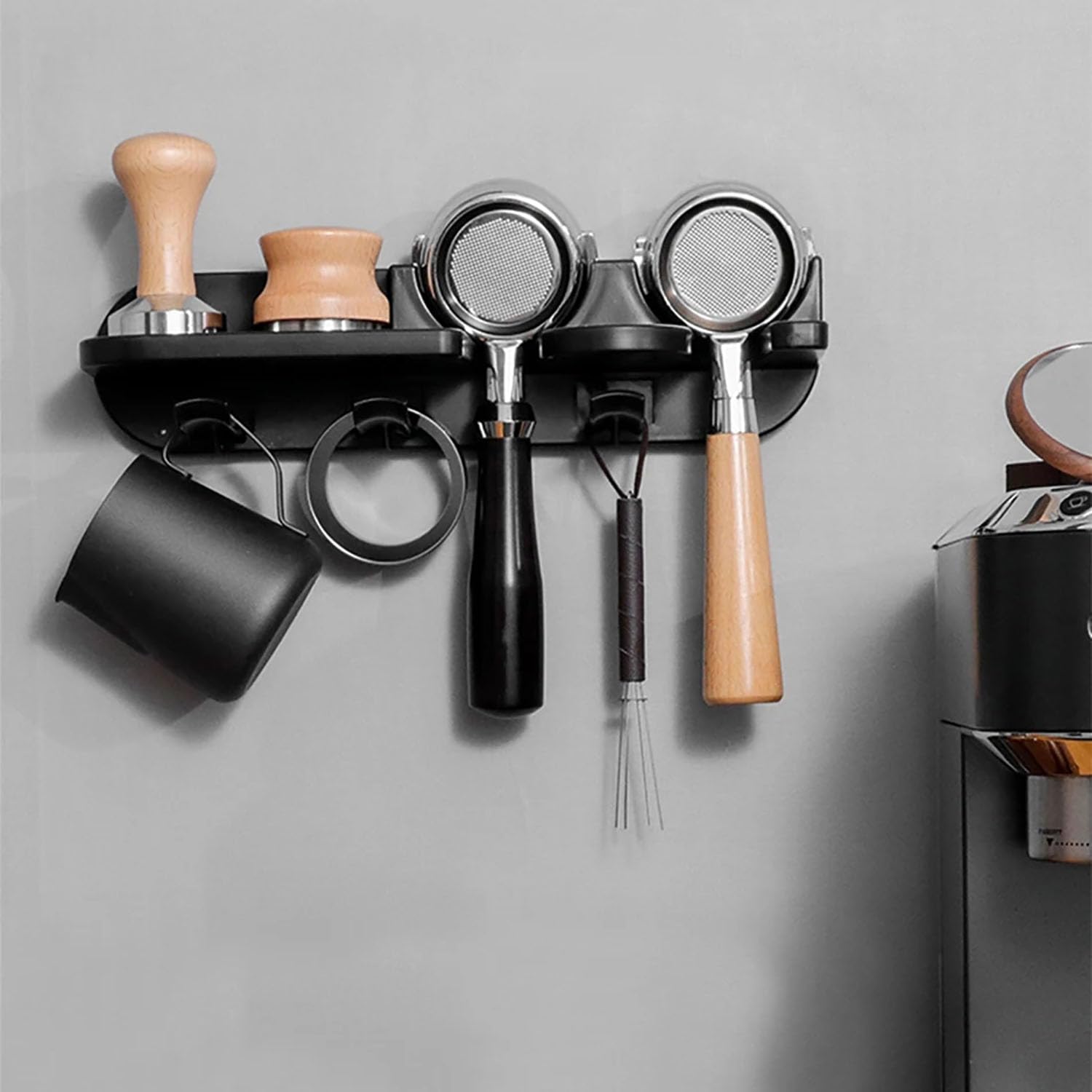 51/54/58mm Espresso Tamper Station Estante de Pared Portafiltros de Café Organizador de Cafetera Accesorios para Bar Oficina en Casa