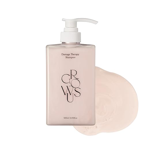 GROWUS Damage Therapy Champú – Ácido salicílico, niacinamida, dexpantenol, proteína, anti pérdida de cabello, libre de parabenos y surf, champú