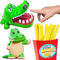 Kit jogo pula batata batatinha infantil brinquedo educativo crocodilo morde dedo pegadinha infantis presente menino menina 3 anos aniversario dia das crianças natal