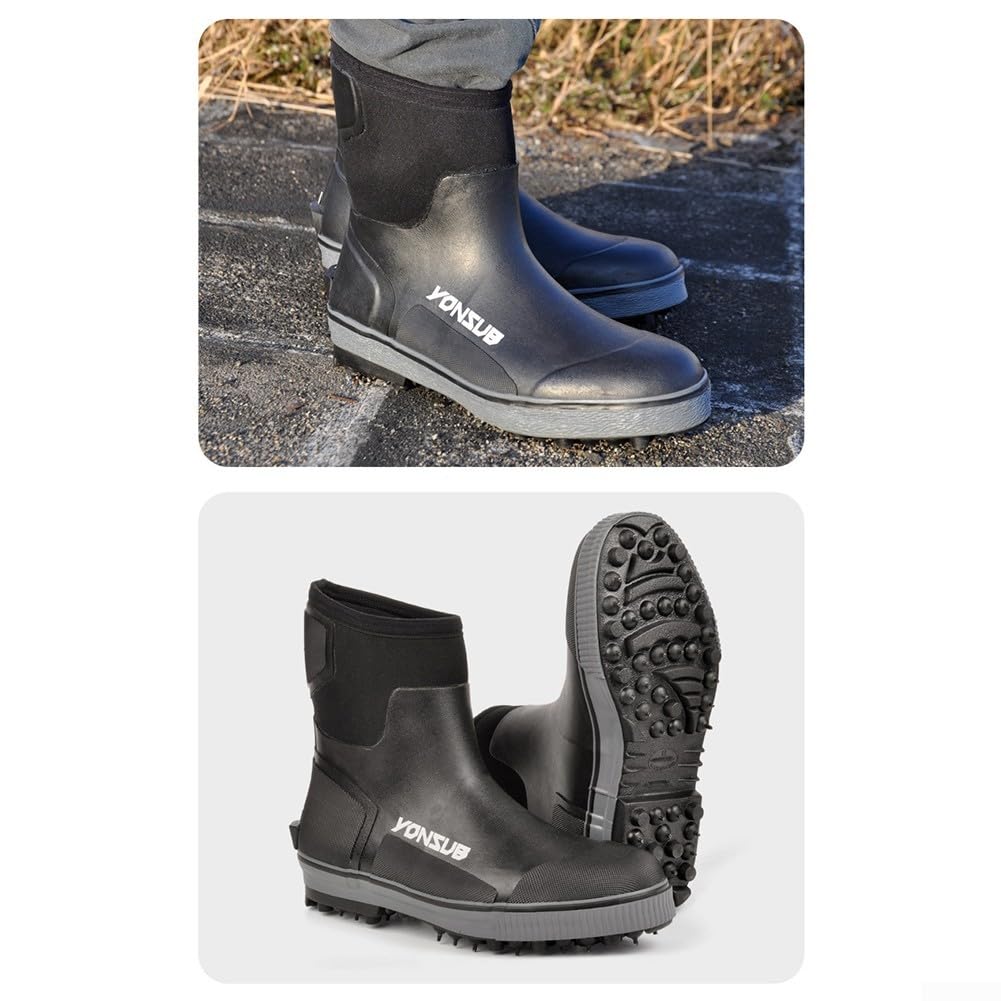 Zapatos acuáticos de neopreno para hombres y mujeres, botas de arrecife antideslizantes de secado rápido con clavos de acero, calzado para exteriores a prueba de frío