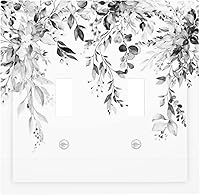 Vista 108 de Turquesa Aqua Teal Flower Floral Girasol Daisy Dahlia 2 Gang interruptor de interruptor de luz Cubierta de pared Placa de pared Mariposa Mujer Niña