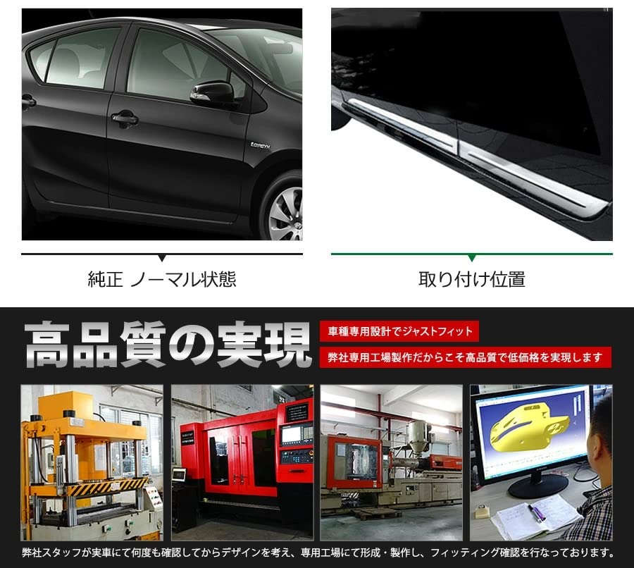 Amazon | BM プリウス 50系 PRIUS PHV サイド ドアトリム ドアアンダー