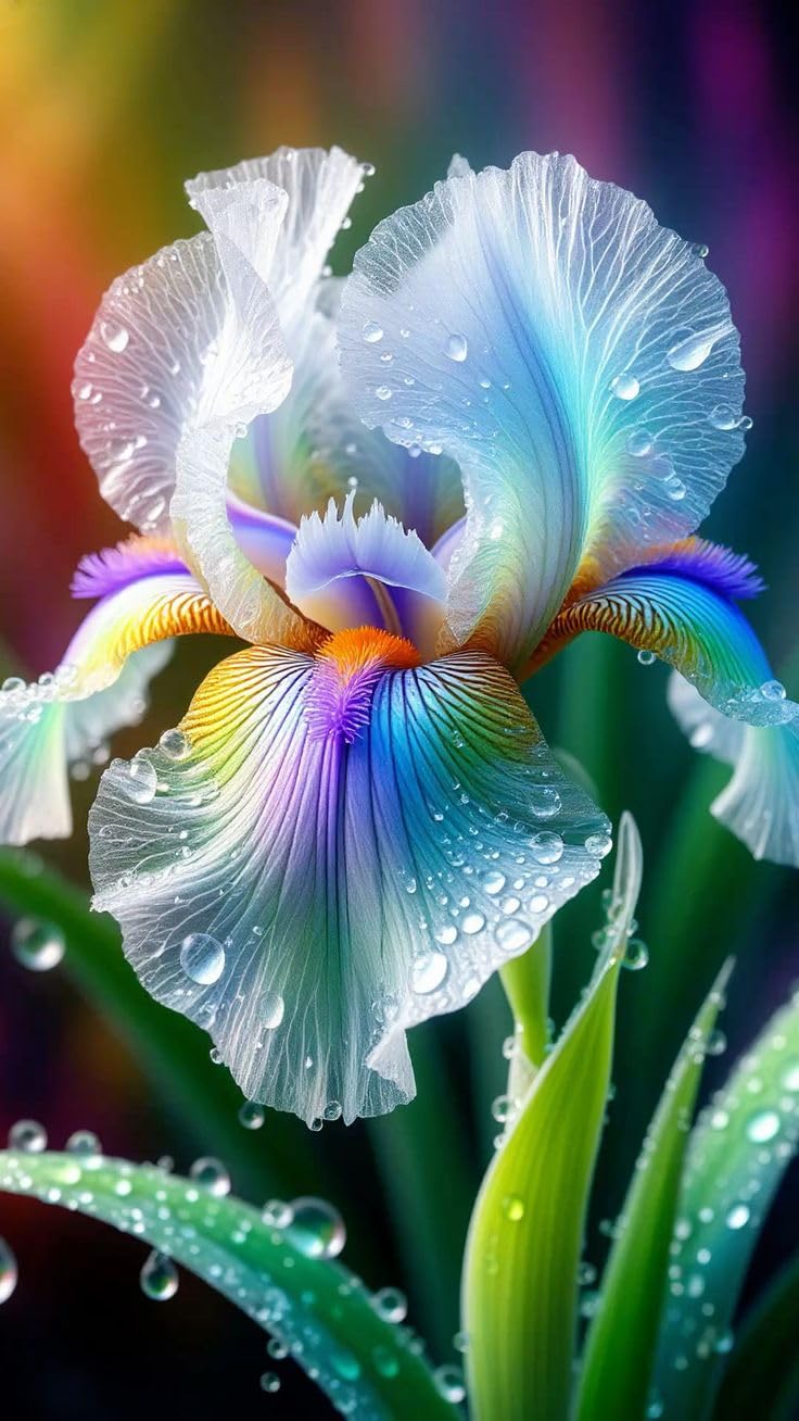 Abbondante Iris, Perenne, Resistente - Giardini e Balconi, Adatto per uso interno ed esterno-15bulbi-G